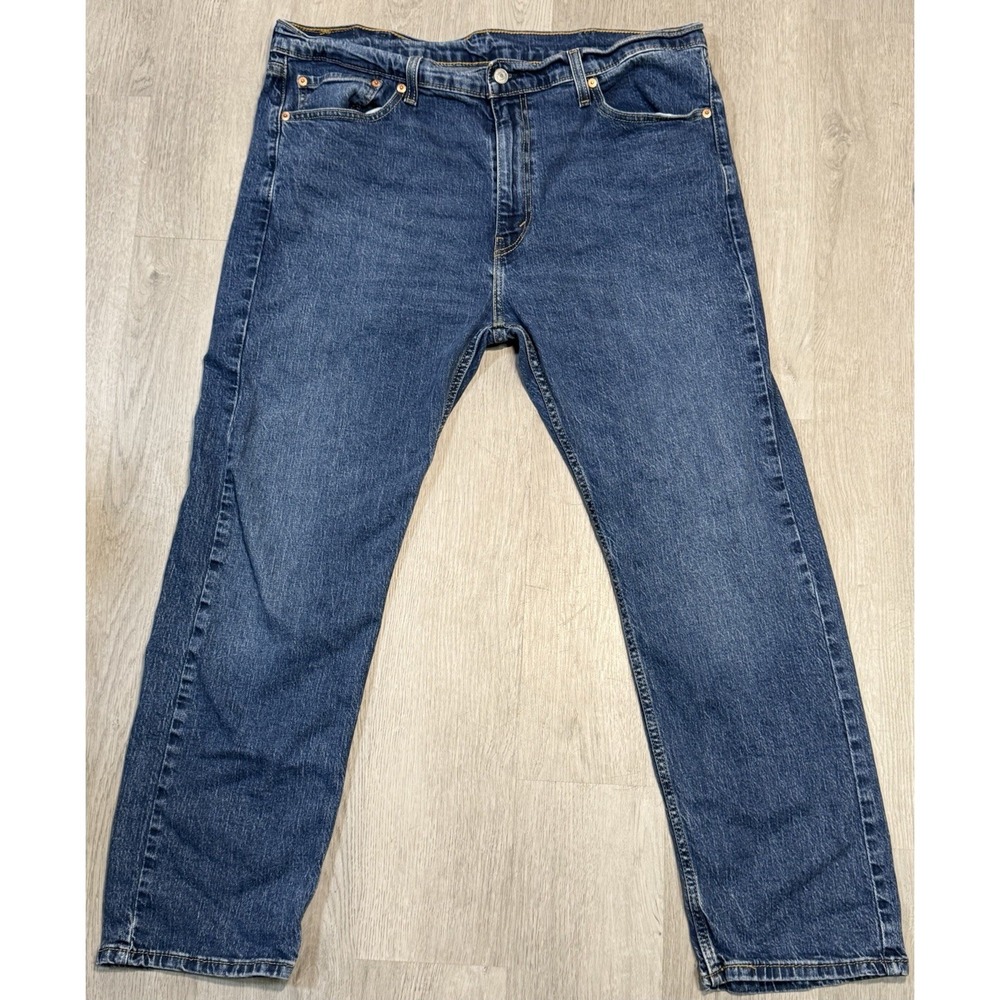 Levi's 505 Jeans Mens 40x30 Blue Denim Medium Wash Mid Rise Red Tab Straight Leg